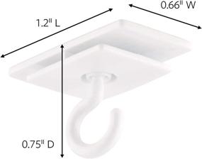 img 3 attached to Command Ceiling Hooks, 3-Hooks, 4-Foam Strips per Pack, 4 Packs Total, Decorate Damage-Free: Convenient and Versatile Hanging Solution