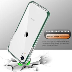 img 2 attached to 📱 COOLQO Compatible iPhone XR Case with [2x Tempered Glass Screen Protector] – Clear 360 Full Body Coverage – Hard PC + Soft Silicone TPU 3in1 – Heavy Duty Shockproof Defender Phone Protective Cover - Green