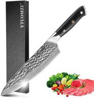 🔪 8 inch damascus steel japanese chef's knife - high carbon 67-layer vg 10 damascus kitchen knife for chopping meat, sushi, fruits, and vegetables - ergonomic g10 handle logo