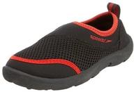 black speedo boys' little surfwalker water shoes logo