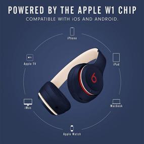 img 2 attached to Наушники Beats Solo3 Wireless On-Ear - Apple W1 чип для наушников, Bluetooth класса 1, 40 часов времени прослушивания, встроенный микрофон - Club Navy: Обзор, Цена и Особенности