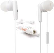 high-quality headphone earbuds with mic, 3.5mm splitter, cable organizer - crystal clear sound - free style white logo