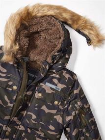 img 2 attached to LONDON FOG Boys' Warm Winter Parka Coat with Cozy Hood Trim