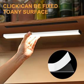 img 2 attached to 🔦 KSQ Super Bright Wireless LED Closet Lights - Rechargeable, Full Screen Illumination Under Cabinet Lighting for Kitchen, Wardrobe, Stairs, Hallway - 98 LED Warm White