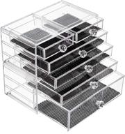 📦 ipegtop makeup organiser: clear acrylic cosmetic storage box with 6 stackable drawers - dust-proof & waterproof logo