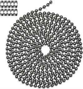 img 4 attached to Stainless Steel Ball Chain #13 - 10FT Long 🔗 Bead Chain - 6.3mm Diameter - Includes 10 Matching B Couplings