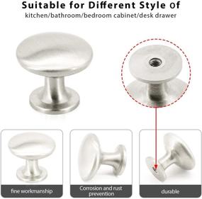 img 1 attached to 🔆 SUNRIVER Drawer Pulls and Knobs (36 Pack) – Brushed Nickel Cabinet Handles and Hardware for Kitchen and Bathroom Cupboard Door – Stainless Steel, 3" Hole Centers