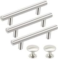 🔆 sunriver drawer pulls and knobs (36 pack) – brushed nickel cabinet handles and hardware for kitchen and bathroom cupboard door – stainless steel, 3" hole centers логотип