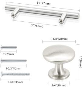 img 2 attached to 🔆 SUNRIVER Drawer Pulls and Knobs (36 Pack) – Brushed Nickel Cabinet Handles and Hardware for Kitchen and Bathroom Cupboard Door – Stainless Steel, 3" Hole Centers