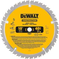 dewalt 10-inch miter/table saw blade | atb, thin 🔪 kerf, 5/8-inch arbor, 40-tooth (dw3114) – top-rated tools & accessories logo