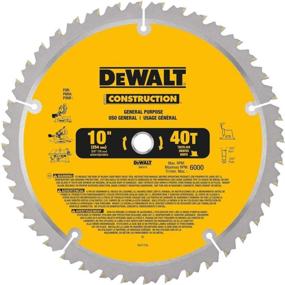 img 4 attached to DEWALT 10-Inch Miter/Table Saw Blade | ATB, Thin 🔪 Kerf, 5/8-Inch Arbor, 40-Tooth (DW3114) – Top-rated Tools & Accessories