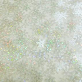 img 2 attached to 🌟 Premium USA-Made Crystal Hologram Sequin Snowflake - Reflective 10mm Multicolor Sparkle