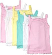 👚 cotton spaghetti strap undershirts in alluring pastel shades for girls: clothing, tops, tees & blouses logo