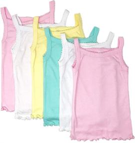 img 4 attached to 👚 Cotton Spaghetti Strap Undershirts in Alluring Pastel Shades for Girls: Clothing, Tops, Tees & Blouses