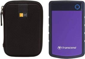 img 4 attached to Transcend 4TB USB 3.1 Gen 1 StoreJet Shock Resistant Rugged Portable Purple External Hard Drive + Compact Case