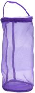 multipurpose mesh bag: lightweight portable yarn wool organizer tote - purple, large size logo