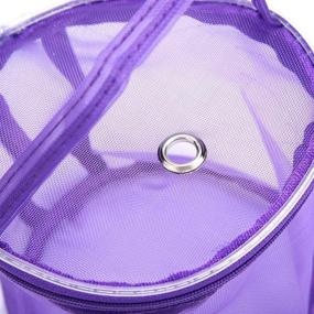 img 2 attached to Multipurpose Mesh Bag: Lightweight Portable Yarn Wool Organizer Tote - Purple, Large Size