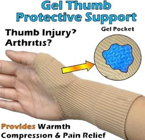 img 2 attached to 🧤 Relieve Arthritis with Ztl Gel-Filled Therapy Gloves: Thumb Support & Wrist Brace for Men & Women