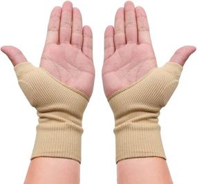 img 4 attached to 🧤 Relieve Arthritis with Ztl Gel-Filled Therapy Gloves: Thumb Support & Wrist Brace for Men & Women