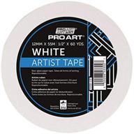 🎨 pro art artist tape 1/2-inch x 60-yard roll - premium quality white tape for art projects logo