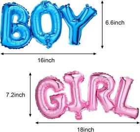 img 2 attached to 🎉 Vibrant 35-Piece Gender Reveal Party Decor Kit: Multicolor Confetti, Mylar, Latex Balloons + Garland, Tinsel Foil Fringe Curtain, Blue & Pink Balloon Arch Strip