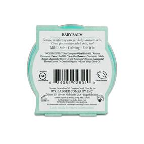 img 2 attached to 👶 Organic Baby Balm: Badger - Chamomile & Calendula, 2 oz (2 Pack) - Ideal for Cradle Cap, Rash & Baby Skin Care