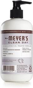 img 2 attached to Mrs. Meyer's Clean Day Hand Lotion: Non-Greasy Moisturizer with Essential Oils for Dry Hands, Lavender Scent - Cruelty Free Formula, 12 oz