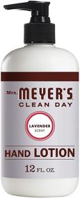 img 4 attached to Mrs. Meyer's Clean Day Hand Lotion: Non-Greasy Moisturizer with Essential Oils for Dry Hands, Lavender Scent - Cruelty Free Formula, 12 oz