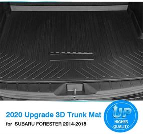 img 1 attached to 🔒 Enhanced Waterproof Rear Cargo Tray Trunk Floor Mat for Subaru Forester 2014-2018 by Premis Cargo Liner 3D