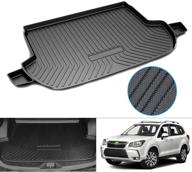 🔒 enhanced waterproof rear cargo tray trunk floor mat for subaru forester 2014-2018 by premis cargo liner 3d logo