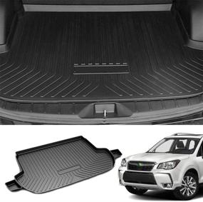 img 3 attached to 🔒 Enhanced Waterproof Rear Cargo Tray Trunk Floor Mat for Subaru Forester 2014-2018 by Premis Cargo Liner 3D