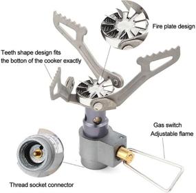 img 3 attached to BRS Outdoor BRS-3000T Ultra-Light Titanium Alloy Miniature Portable Picnic 🔥 Camping Gas Cooking Stove: Portable Ultralight Burner Weighing Only 26 Grams