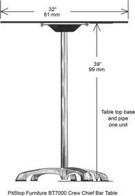 img 1 attached to Pitstop Furniture BT7000R Chief Table