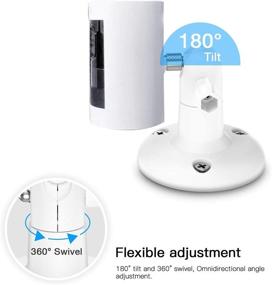 img 1 attached to 📸 2-Pack White Outdoor Ceiling Bracket Mounting Kit - 360 Degree Adjustable Mount for Stick Up Cam/Indoor Cam/Battery Cam - Stable Mount for Plug-in HD Security Camera by TIUIHU