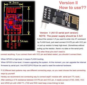 img 2 attached to MakerFocus 2 шт ESP8266 ESP-01 Серийный беспроводной модуль приемника WiFi-трансивера с 1MB SPI Flash и модулем датчика температуры и влажности DHT11 для Arduino.