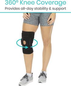 img 3 attached to 🏋️ Adjustable Hinged Knee Brace for Women and Men - Open Patella Support Wrap - Compression for ACL, MCL, Torn Meniscus Ligament and Tendonitis - Ideal for Running, Athletic Tears, Arthritis Joint - with Adjustable Strap