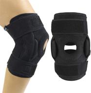 🏋️ adjustable hinged knee brace for women and men - open patella support wrap - compression for acl, mcl, torn meniscus ligament and tendonitis - ideal for running, athletic tears, arthritis joint - with adjustable strap логотип