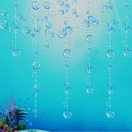 🌊 подводный мир синие пузырчатые гирлянды: веселые и прозрачные плавающие украшения для вечеринки маленькой русалочки, детского дня рождения, детского торжества и свадебного убранства логотип