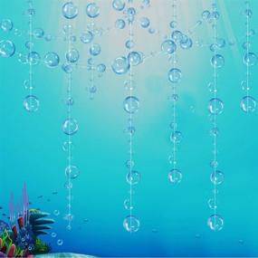 img 4 attached to 🌊 Under the Sea Blue Bubble Garlands: Fun & Transparent Floating Decorations for Little Mermaid Party, Kids Birthday, Baby Shower & Wedding Decor