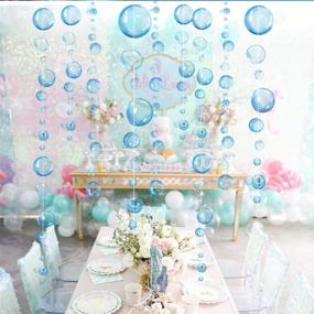 img 1 attached to 🌊 Under the Sea Blue Bubble Garlands: Fun & Transparent Floating Decorations for Little Mermaid Party, Kids Birthday, Baby Shower & Wedding Decor