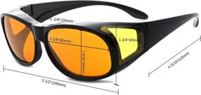 img 2 attached to 👓 Enhance Eye Comfort with Eyekepper 100% Blue Light Reduction Fitover Anti-Blue Blocking Computer Glasses and Extra Amber Lens