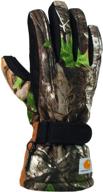 🧤 carhartt boys' camo glove: durable and stylish outdoor gear for young adventurers logo