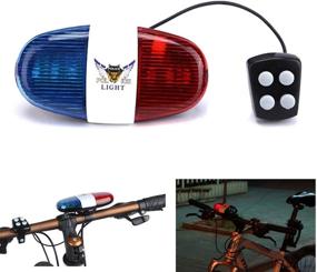 img 3 attached to 🚲 Oumers Bicycle Police Sound Light: LED Horn Bell & Trumpet, Waterproof Safety Light