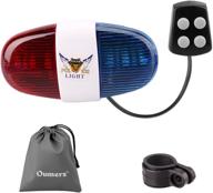 🚲 oumers bicycle police sound light: led horn bell & trumpet, waterproof safety light logo