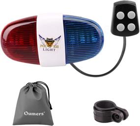 img 4 attached to 🚲 Oumers Bicycle Police Sound Light: LED Horn Bell & Trumpet, Waterproof Safety Light