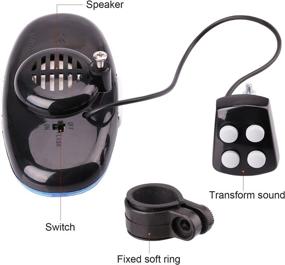 img 1 attached to 🚲 Oumers Bicycle Police Sound Light: LED Horn Bell & Trumpet, Waterproof Safety Light