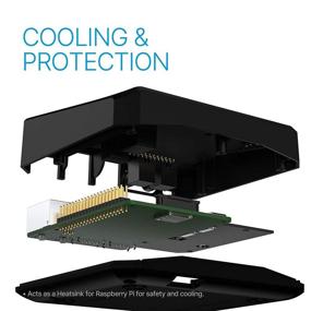 img 1 attached to 🎧 NanoSound ONE Case by Argon - High-Fidelity Raspberry Pi Audio Player with HiFi DAC (Digital to Analog Converter), Argon ONE Case for Raspberry Pi 4 (Rpi4 Not Included)