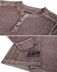 img 1 attached to ZIMEGO Sleeve Thermal Button Henley: Stylish and Comfortable Men's Clothing for Shirts