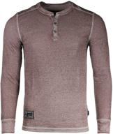 zimego sleeve thermal button henley: stylish and comfortable men's clothing for shirts logo