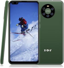 img 4 attached to 📱 Xgody Mate40 Smartphone Unlocked: Affordable 6.72” HD Perforated Screen Android 8.1 Cellphone with Dual Sim, Face ID, and Dual 5MP Beauty Cameras - Green, 6.72